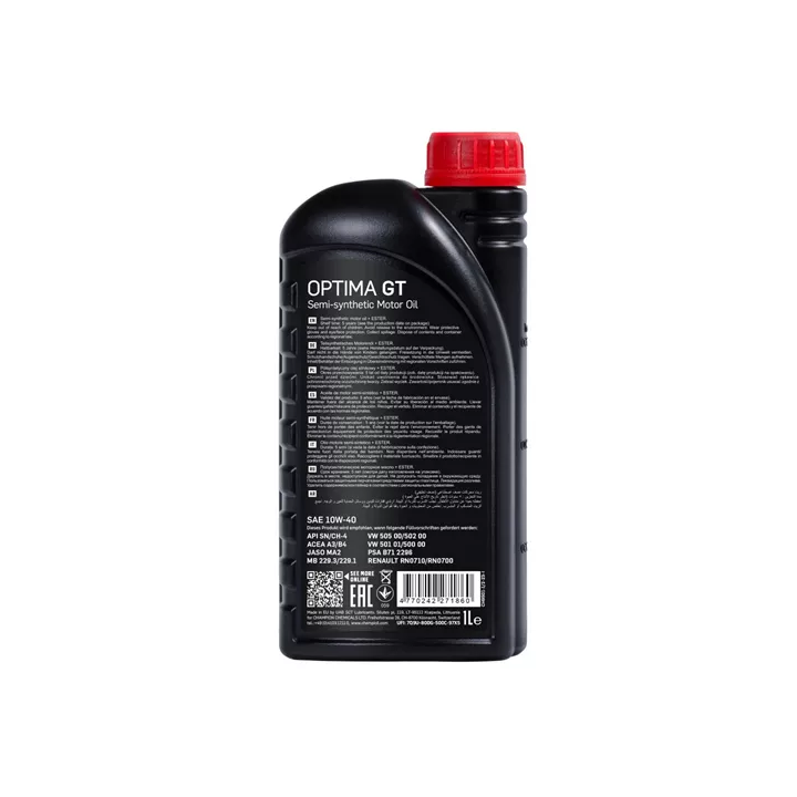 Variklinė alyva SCT - MANNOL CHEMPIOIL 10W-40 OPTIMA GT SN/CF 1 L CH9501-1 | PriusParts.lt