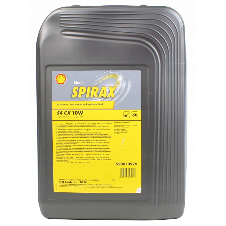 Transmission Oil SHELL SPIRAX S4 CX 10W 20 L 550070976 | PriusParts.lt