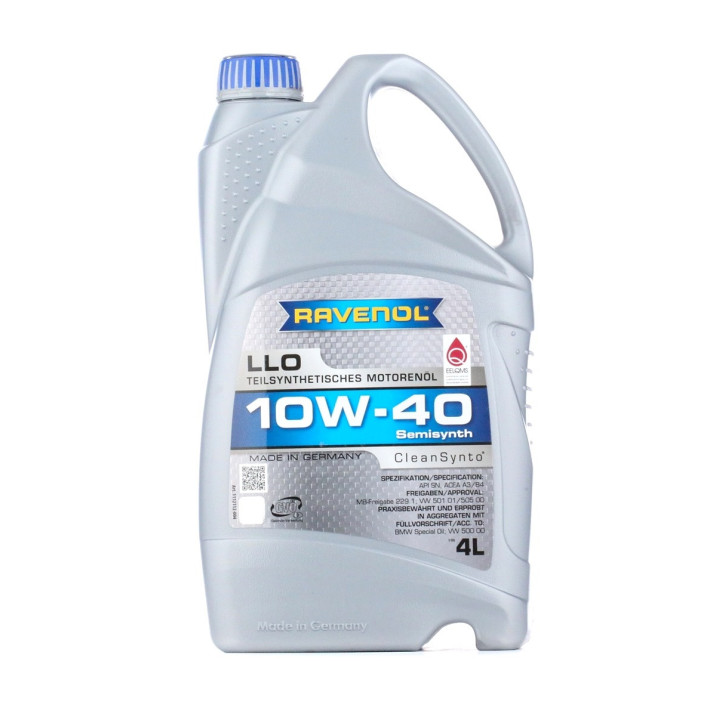 Variklinė alyva RAVENOL 10W-40 LLO CLEANSYNTO 4 L 1112112-004-01-999 | PriusParts.lt