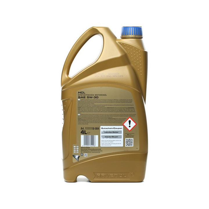 Engine Oil RAVENOL 5W-30 HCL CLEANSYNTO 4 L 1111118-004-01-999 | PriusParts.lt