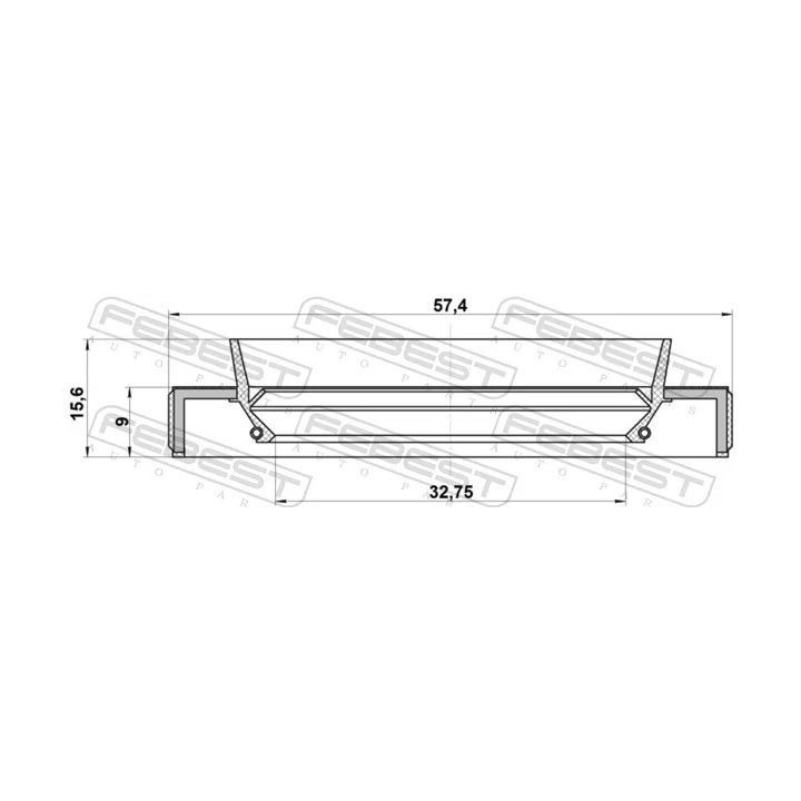 Toyota Prius Shaft Seal, drive shaft FEBEST 95HBY-34570916L | PriusParts.lt