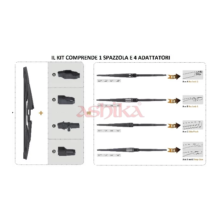 Prius II (XW20) 2003–2009 Wiper Blade ASHIKA SA-X40R | PriusParts.lt