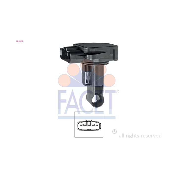 Prius II (XW20) 2003–2009 Mass Air Flow Sensor FACET 10.1163 | PriusParts.lt