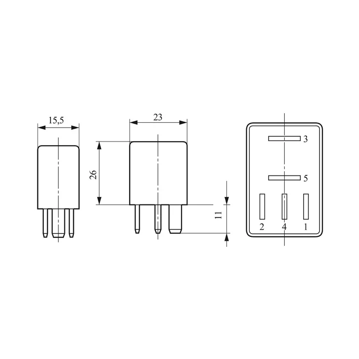 Prius II (XW20) 2003–2009 Flasher Unit BOSCH 0 332 011 007 | PriusParts.lt