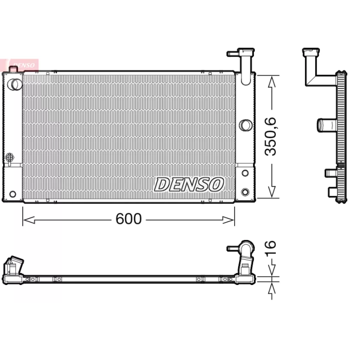 Prius II (XW20) 2003–2009 Radiator, engine cooling DENSO DRM50133 | PriusParts.lt