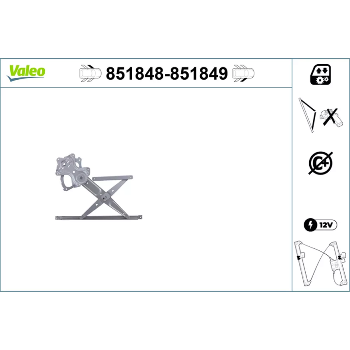 Toyota Prius Window Regulator VALEO 851848 | PriusParts.lt