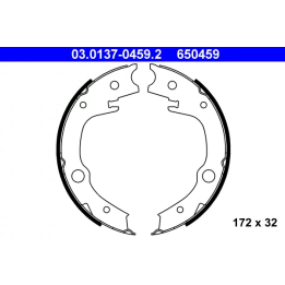 Toyota Prius Brake Shoe Set, parking brake ATE 03.0137-0459.2 | PriusParts.lt