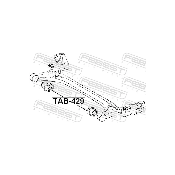 Prius II (XW20) 2003–2009 Bushing, axle beam FEBEST TAB-429 | PriusParts.lt