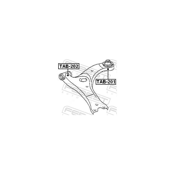 Toyota Prius Mounting, control/trailing arm FEBEST TAB-201 | PriusParts.lt
