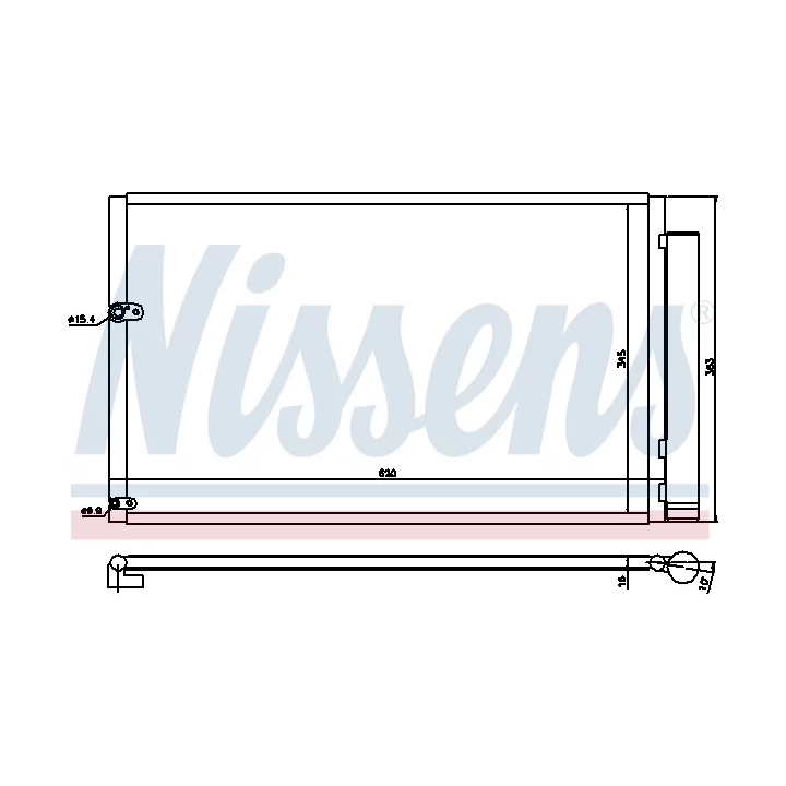 Prius II (XW20) 2003–2009 Condenser, air conditioning NISSENS 940047 | PriusParts.lt