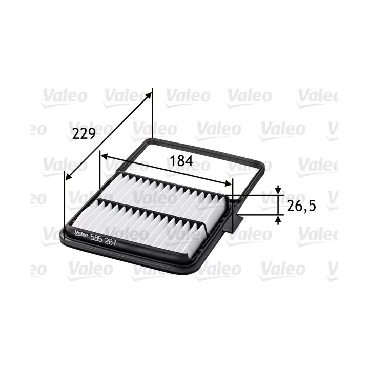 Prius II (XW20) 2003–2009 Air Filter VALEO 585287 | PriusParts.lt