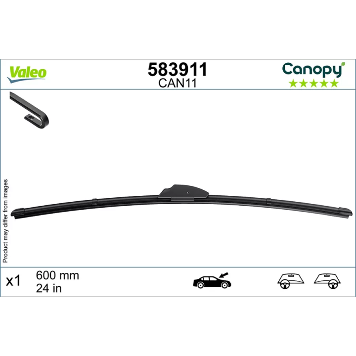 Prius II (XW20) 2003–2009 Wiper Blade VALEO 583911 | PriusParts.lt