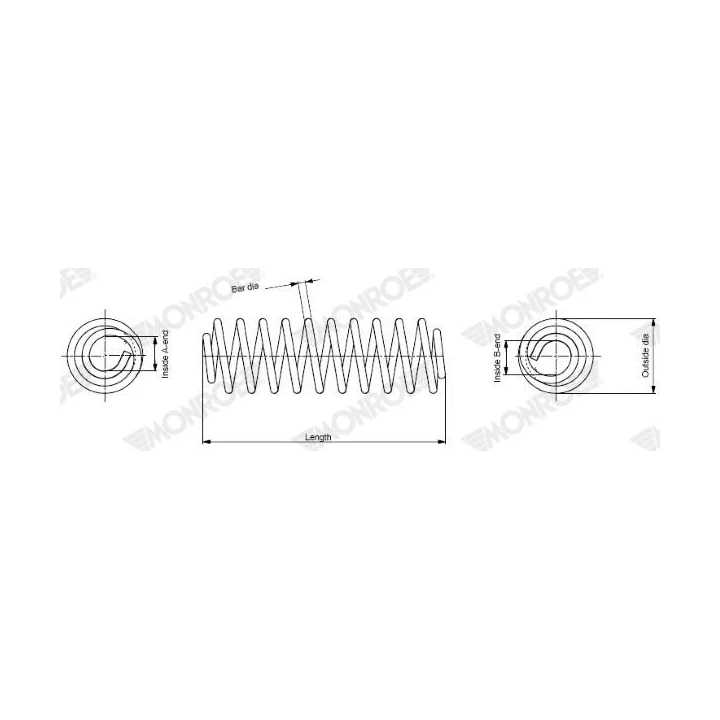 Prius III (XW30) 2009–2015 Pakabos spyruoklė MONROE SP3980 | PriusParts.lt