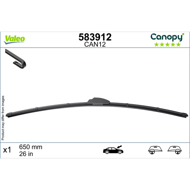 Toyota Prius Wiper Blade VALEO 583912 | PriusParts.lt
