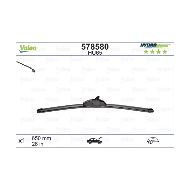 Toyota Prius Wiper Blade VALEO VAL578580 | PriusParts.lt