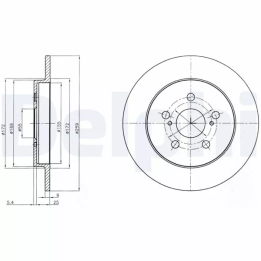 Toyota Prius Brake Disc DELPHI BG4201C | PriusParts.lt