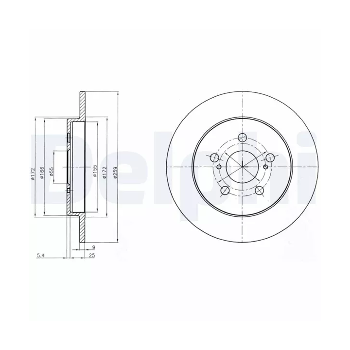 Toyota Prius Brake Disc DELPHI BG4201C | PriusParts.lt