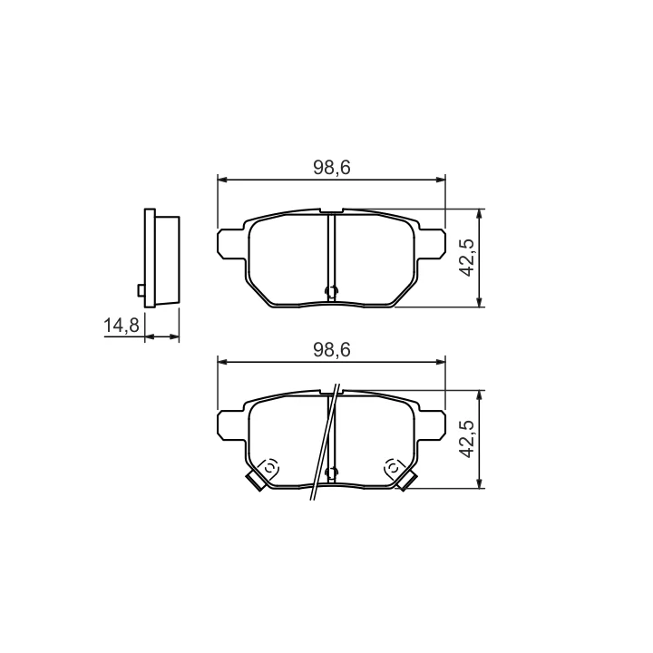 Toyota Prius Brake Pad Set, disc brake BOSCH 0 986 494 328 | PriusParts.lt