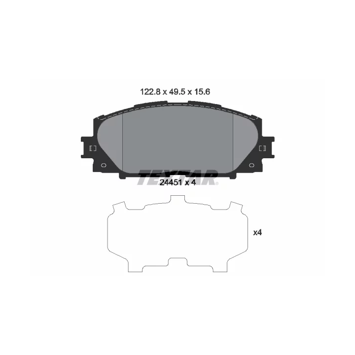 Toyota Prius Brake Pad Set, disc brake TEXTAR 2445101 | PriusParts.lt