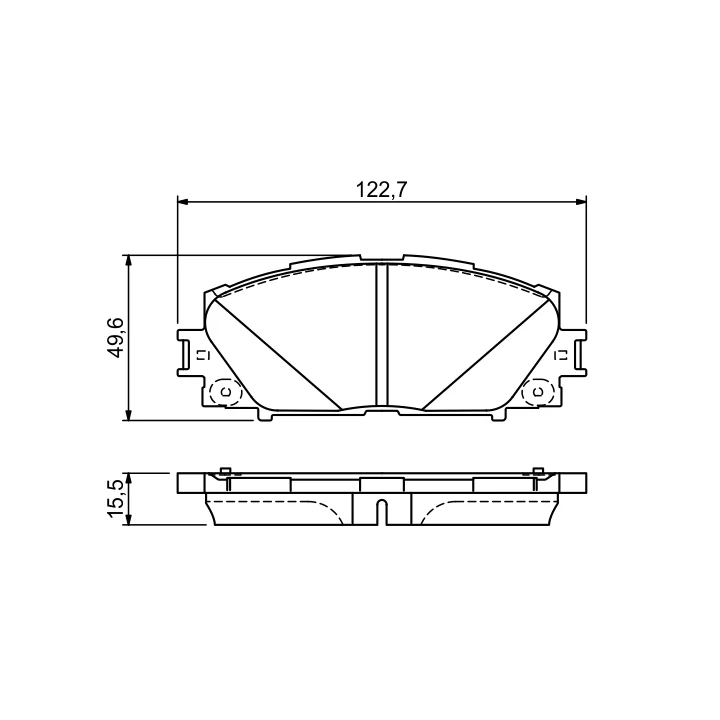 Toyota Prius Stabdžių kaladėlių komplektas BOSCH 0 986 494 670 | PriusParts.lt