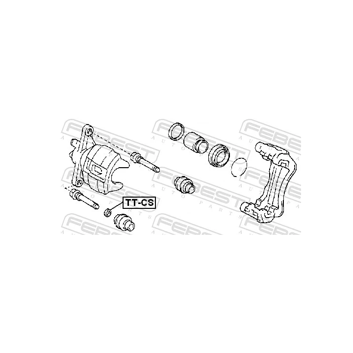 Toyota Prius Accessory Kit, brake caliper FEBEST TT-CS | PriusParts.lt