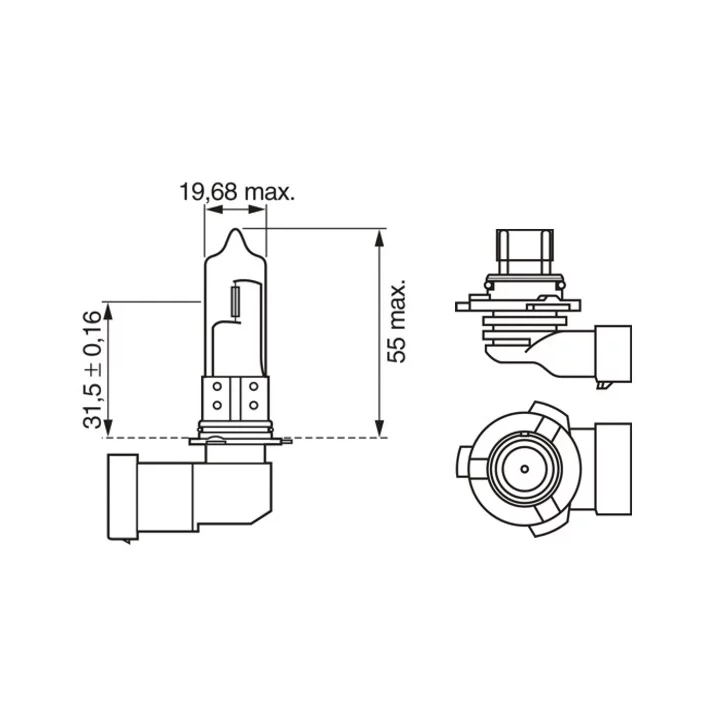 Toyota Prius Bulb, high beam headlight BOSCH 987 | PriusParts.lt