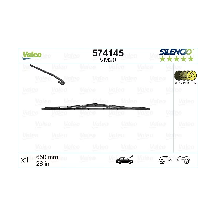 Toyota Prius Wiper Blade VALEO 574145 | PriusParts.lt
