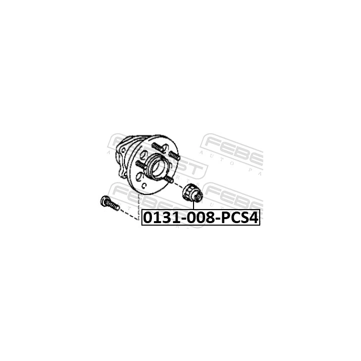 Toyota Prius Šarnyro veržlė FEBEST 0131-008-PCS4 | PriusParts.lt