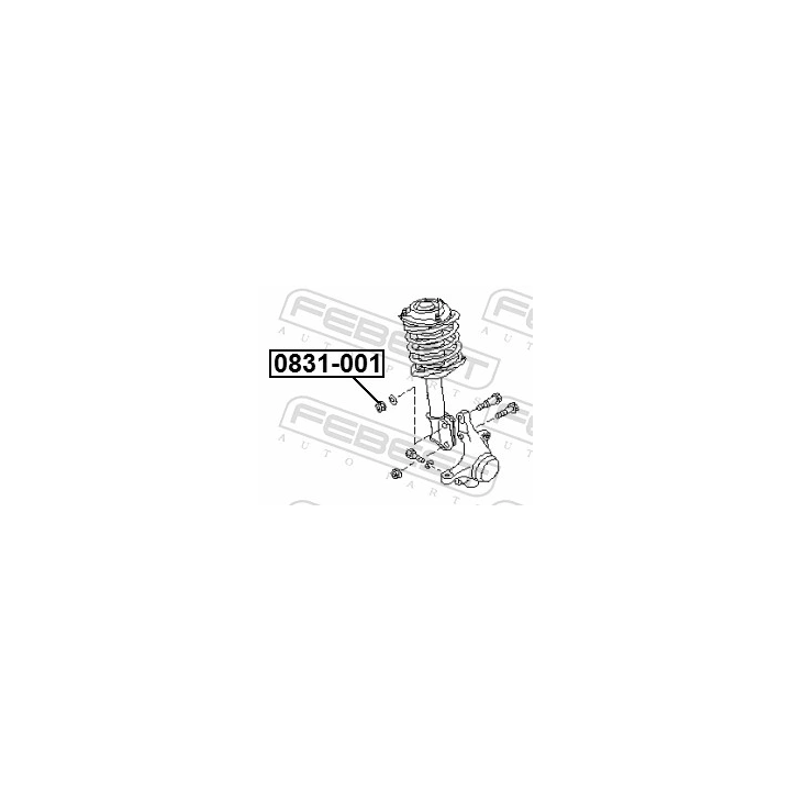 Toyota Prius Kingpin nut FEBEST 0831-001 | PriusParts.lt