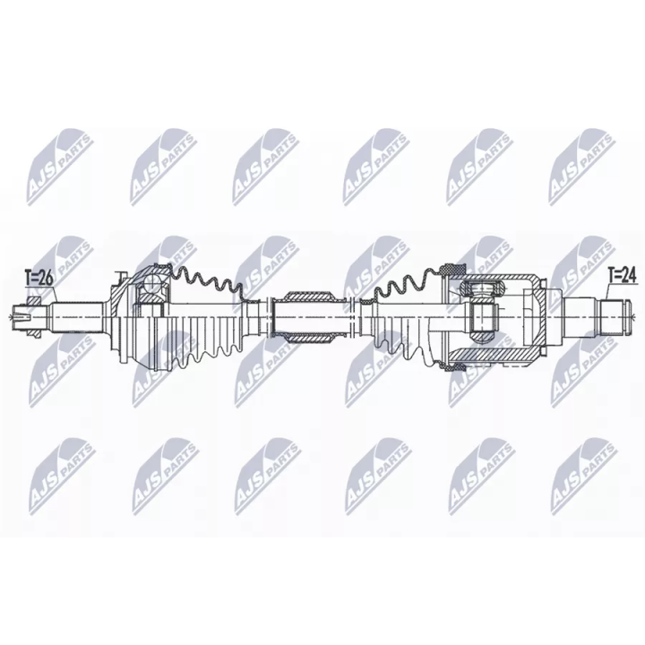 Toyota Prius Drive shaft NTY NPW-TY-155 | PriusParts.lt