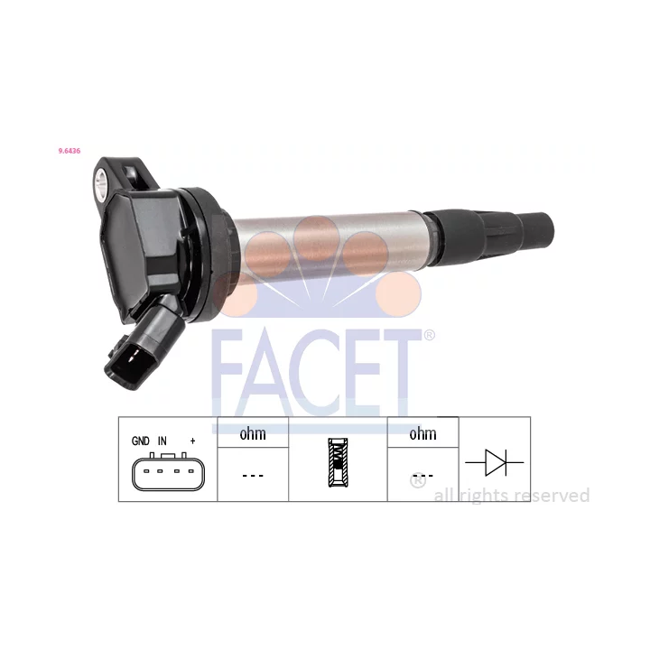 Toyota Prius Ignition Coil FACET 9.6436 | PriusParts.lt