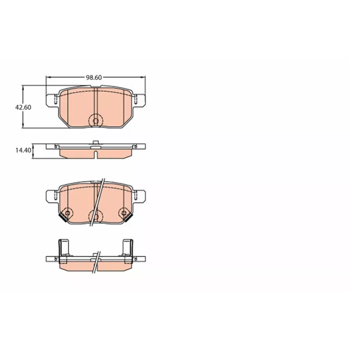 Toyota Prius Brake Pad Set, disc brake TRW GDB3454 | PriusParts.lt