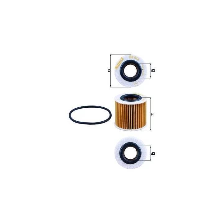 Toyota Prius Oil Filter MAHLE OX 416D1 | PriusParts.lt
