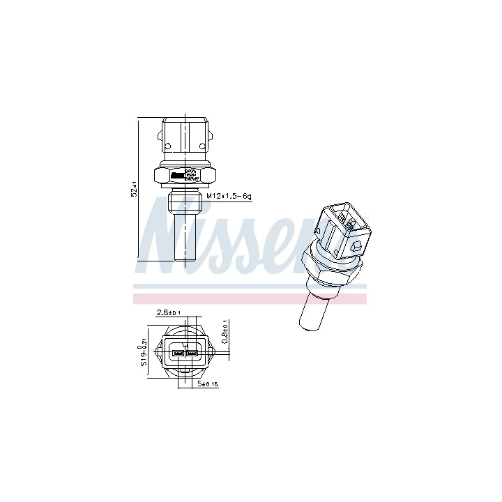 Prius I (XW10) 1997–2003 Sensor, coolant temperature NISSENS 207076 | PriusParts.lt