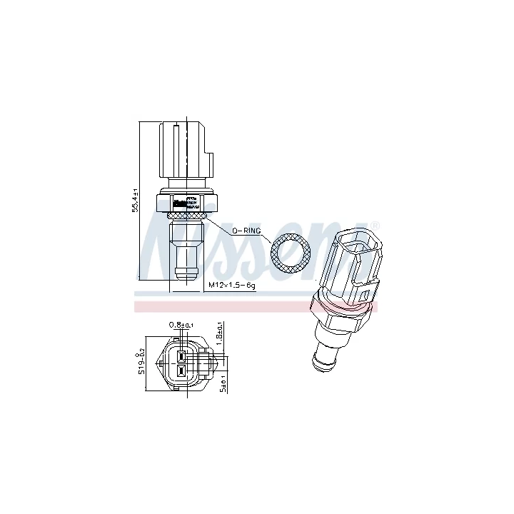 Prius I (XW10) 1997–2003 Sensor, coolant temperature NISSENS 207056 | PriusParts.lt