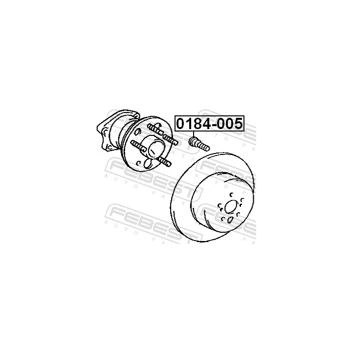 Prius I (XW10) 1997–2003 Wheel Stud FEBEST 0184-005 | PriusParts.lt