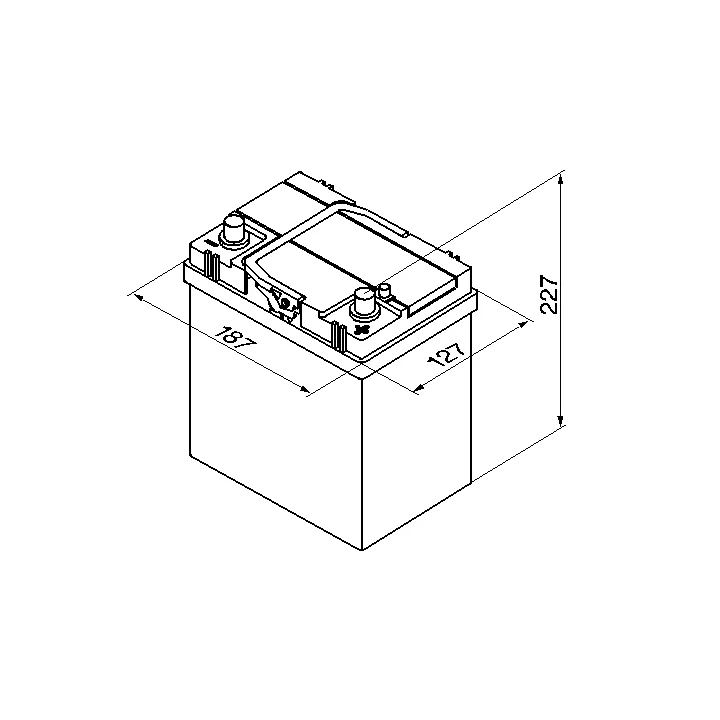 Prius I (XW10) 1997–2003 Starter Battery BOSCH 0 092 S40 180 | PriusParts.lt