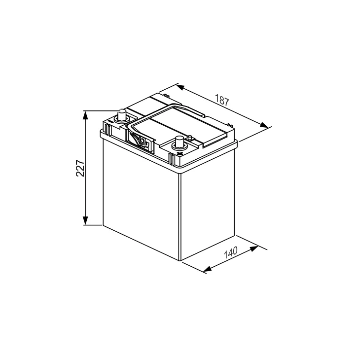 Prius I (XW10) 1997–2003 Starter Battery BOSCH 0 092 S40 180 | PriusParts.lt