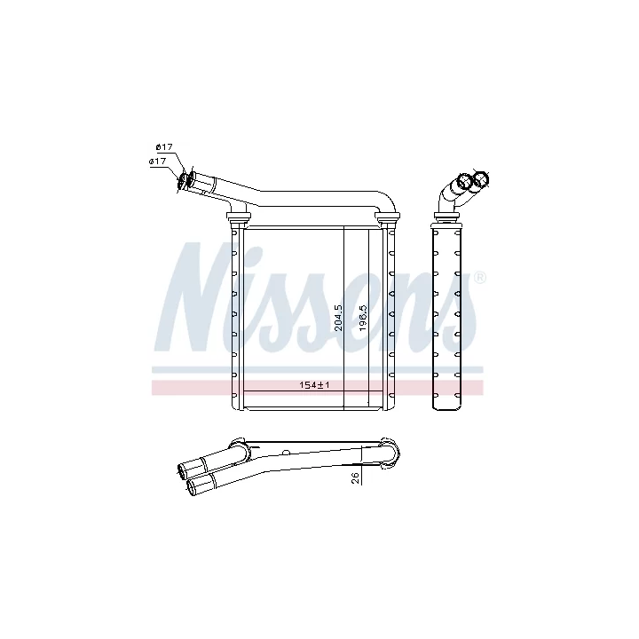 Toyota Prius Interior heater heat exchanger NISSENS 707090 | PriusParts.lt