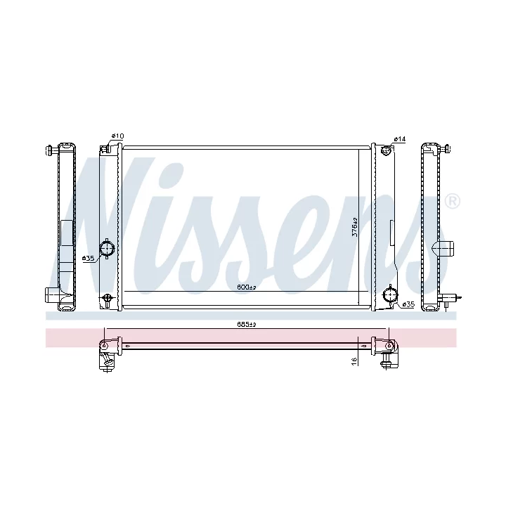 Toyota Prius Radiator, engine cooling NISSENS 646842 | PriusParts.lt