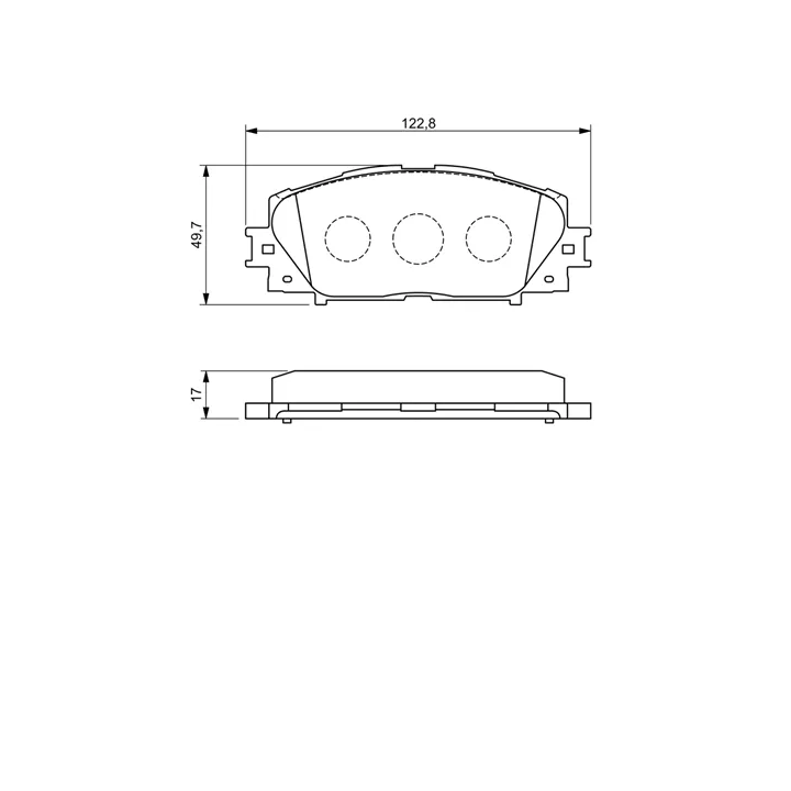 Prius III Plug-in (ZVW35) Brake Pad Set, disc brake BOSCH 986 | PriusParts.lt