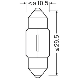 Prius IV (XW50) 2015–2022 Bulb, interior light AMS-OSRAM 6438 | PriusParts.lt
