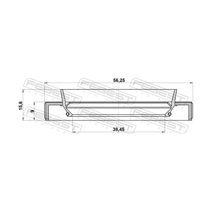 Toyota Prius Shaft Seal, drive shaft FEBEST 95HBY-40560916R | PriusParts.lt