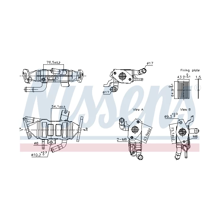 Toyota Prius EGR aušintuvas NISSENS 989488 | PriusParts.lt