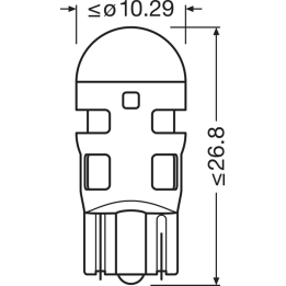 Toyota Prius Bulb, interior light AMS-OSRAM 2825DRP-2BL | PriusParts.lt
