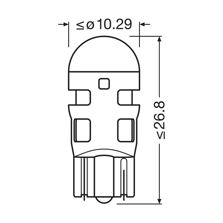 Toyota Prius Bulb, interior light AMS-OSRAM 2825DRP-2BL | PriusParts.lt