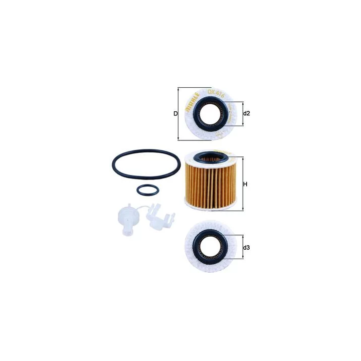 Prius IV (XW50) 2015–2022 Oil Filter MAHLE 416D2 | PriusParts.lt