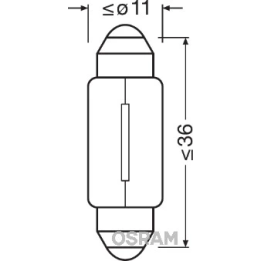 Prius IV PHV / Plug-in (XW52) Bulb, interior light AMS-OSRAM 6461 | PriusParts.lt