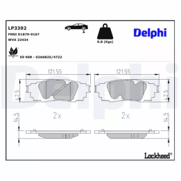 Prius V (XW60) 2023– Stabdžių kaladėlių komplektas DELPHI LP3392 | PriusParts.lt
