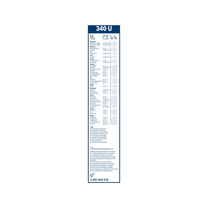 Prius V (XW60) 2023– Wiper Blade BOSCH 397 | PriusParts.lt